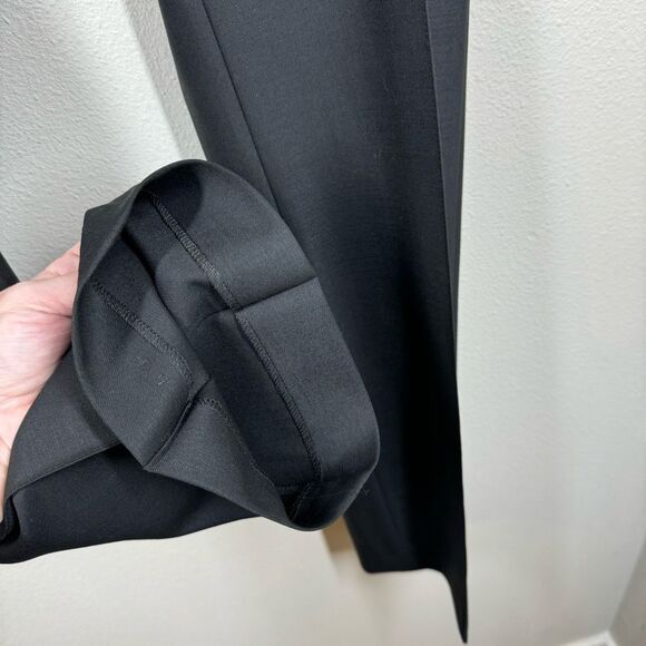 New Akris Punto Black Wool Slim Straight Leg Trouser Pants Stretch Wool Blend 16 - Picture 4 of 11